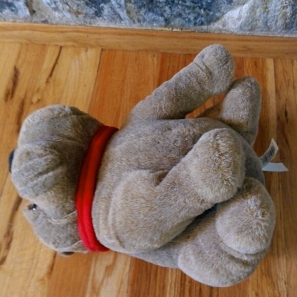DanDee Collectors 14" Bulldog Brown Plush Stuffed Animal Toy (heart missing) - Picture 3 of 7
